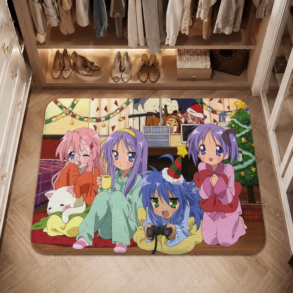 Home Bar And Kitchen - Anime Lucky Star Floor Mat Flannel