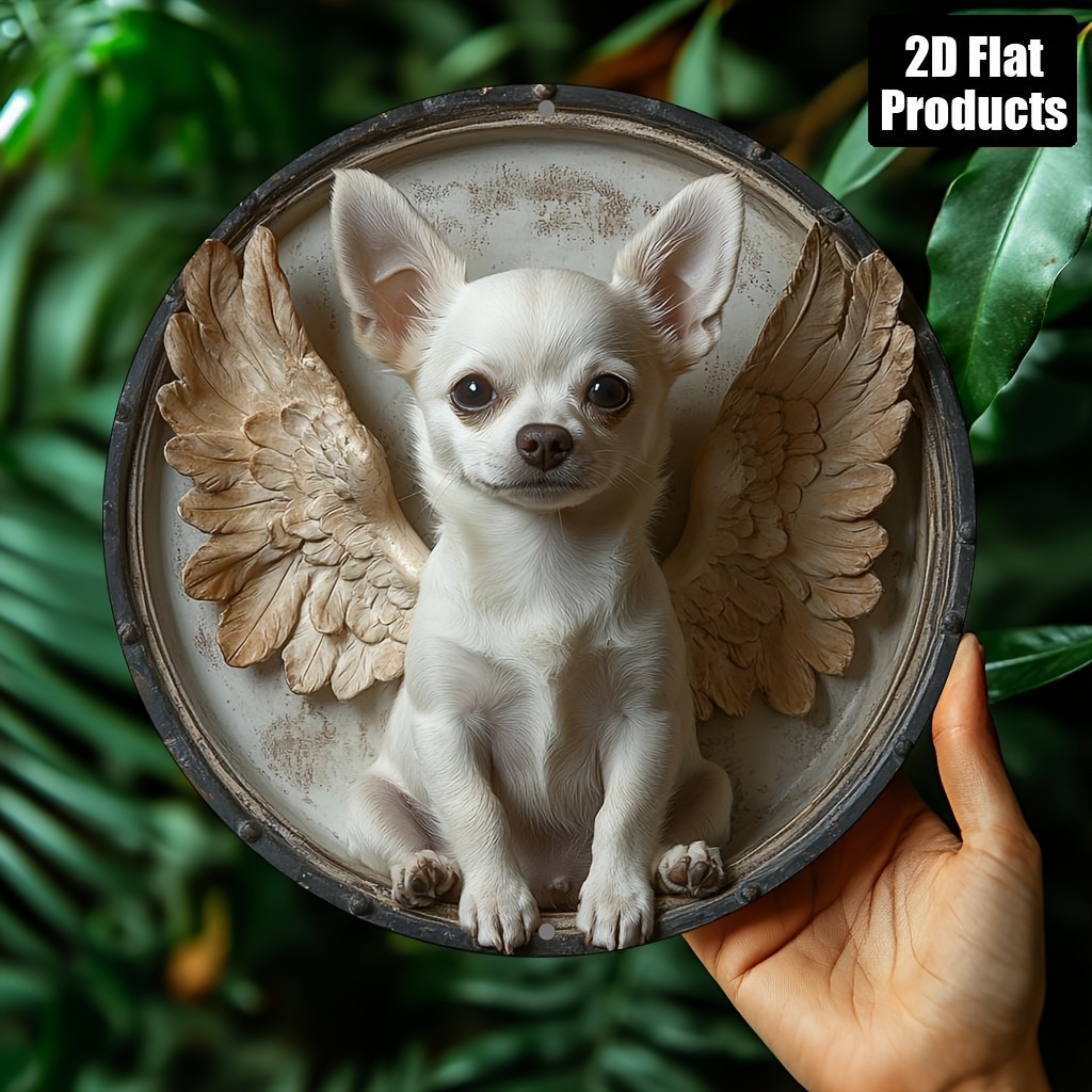 Home Bar And Kitchen - 2D Flat, 1pc, Chihuahua Theme, Round