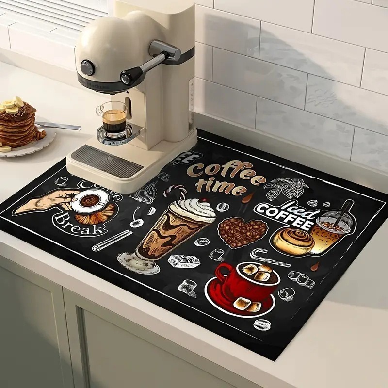 Coffee Mat Absorbent Mat Kitch - Bar Mat Rubber recension och pris