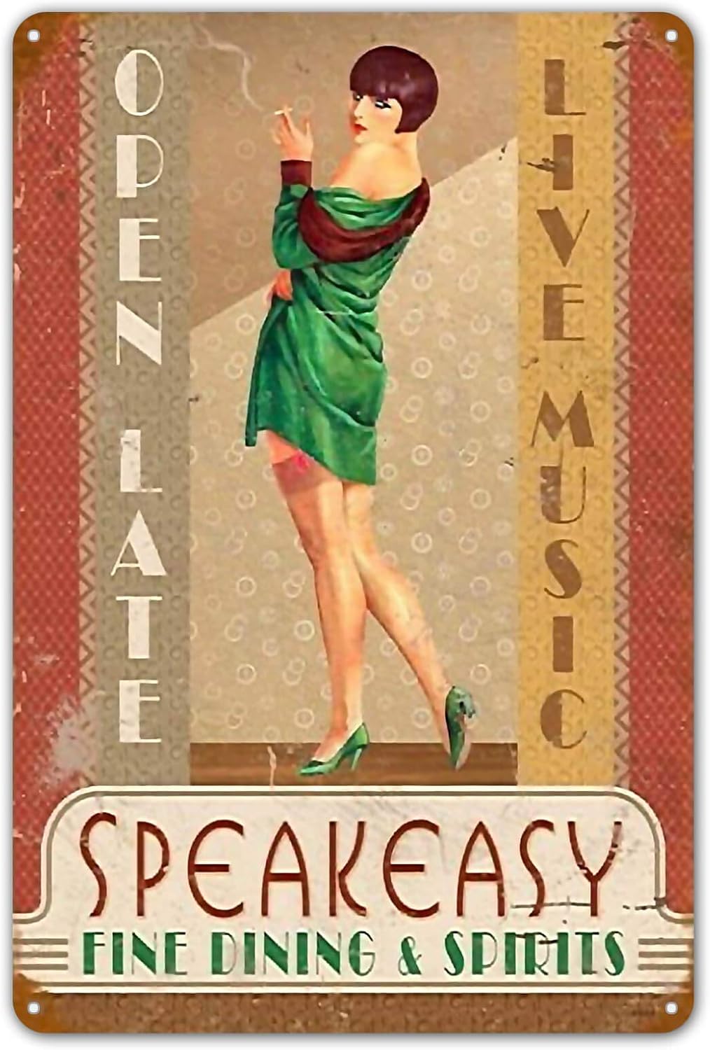 Speakeasy Vintage Tin Metal Si - Home Bar And Coffee recension och pris