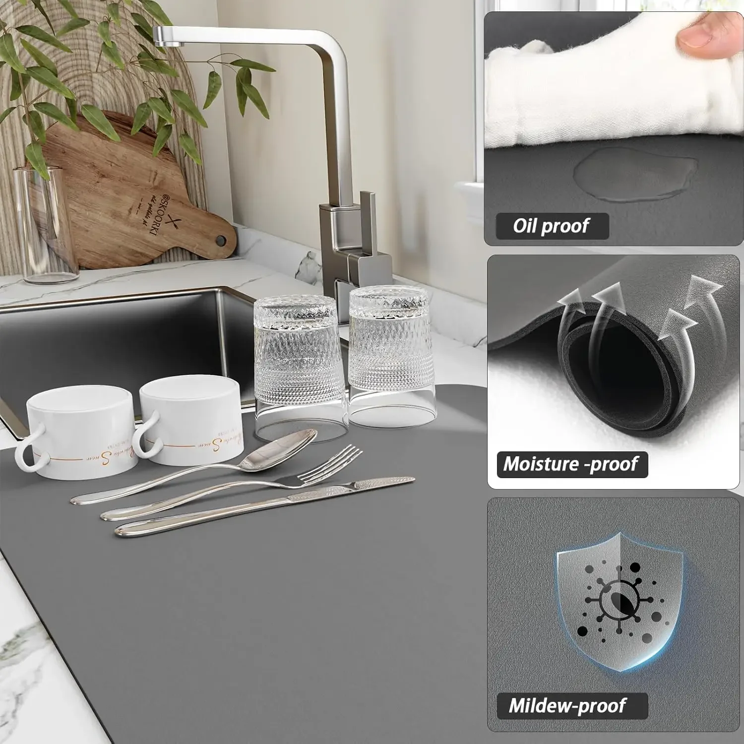 Kitchen Accessories Absorbent  - Bar Mat Rubber recension och pris
