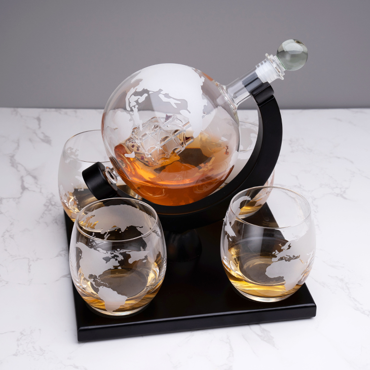 Factory Sale Custom 850ML High - Decanter Globe Set recension och pris