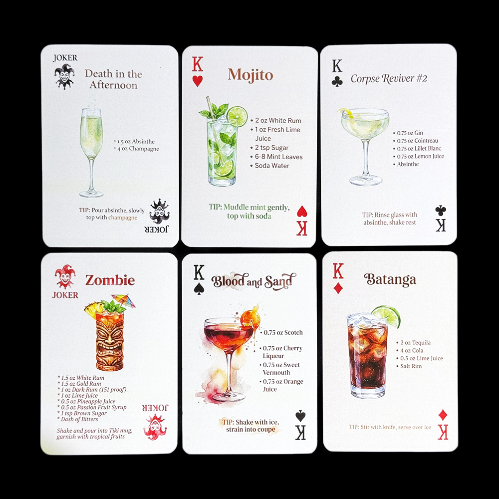 54pcs Cocktail Recipes Playing - Cocktail Recipe Book recension och pris