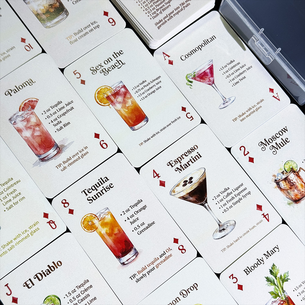 54pcs Cocktail Recipes Playing - Cocktail Recipe Book recension och pris