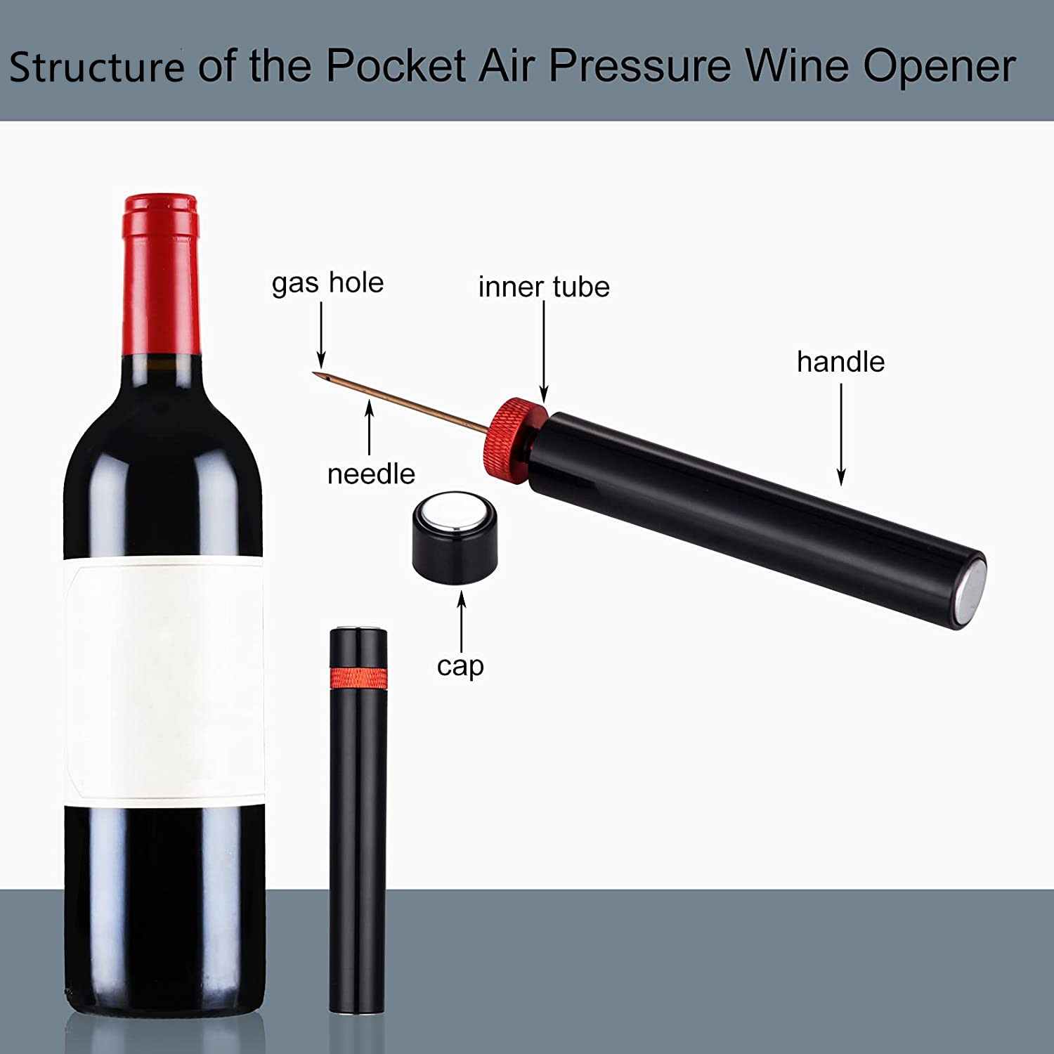 Portable Wine Bottle Opener, A - Wine Preservation Pump recension och pris