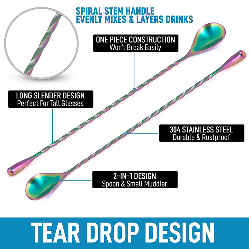 30cm/40cm/50cm Teardrop Cockta - Bar Spoon Twisted recension och pris