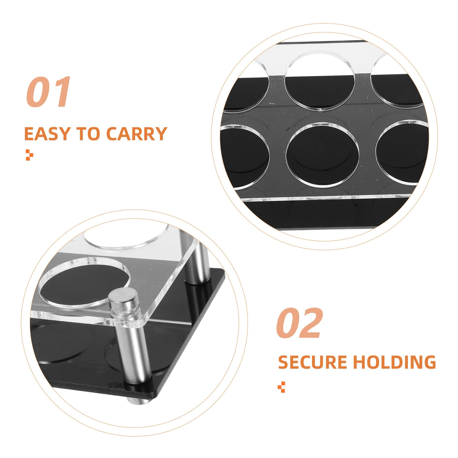 Shot Glass Holder 6 Holes Clea - Home Bar Stand recension och pris