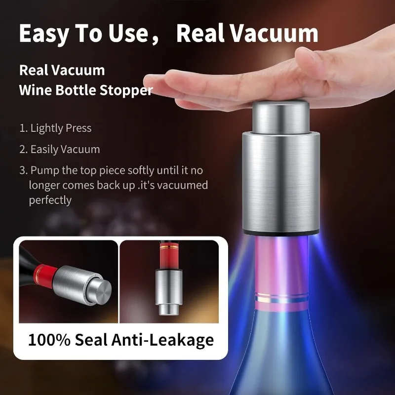 Wine Bottle Stoppers Vacuum Wi - Wine Preservation Pump recension och pris