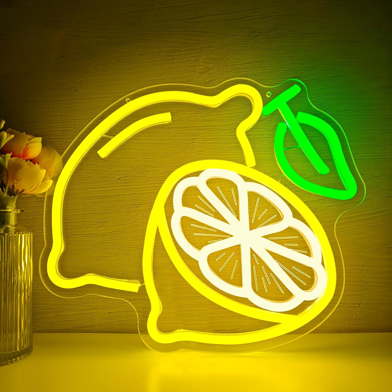 Lemon Neon Sign Dimmable LED L - Home Bar And Kitchen recension och pris