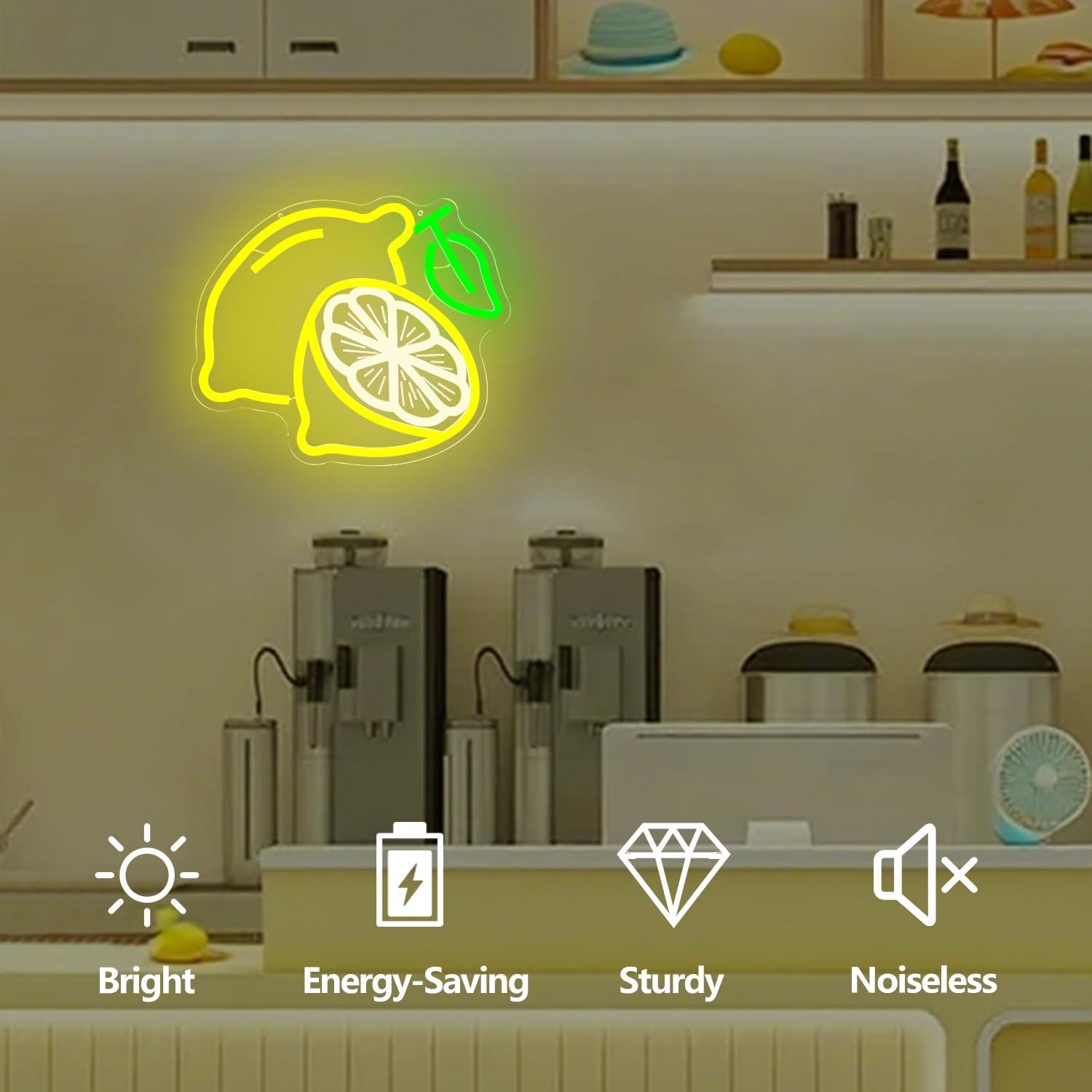Lemon Neon Sign Dimmable LED L - Home Bar And Kitchen recension och pris