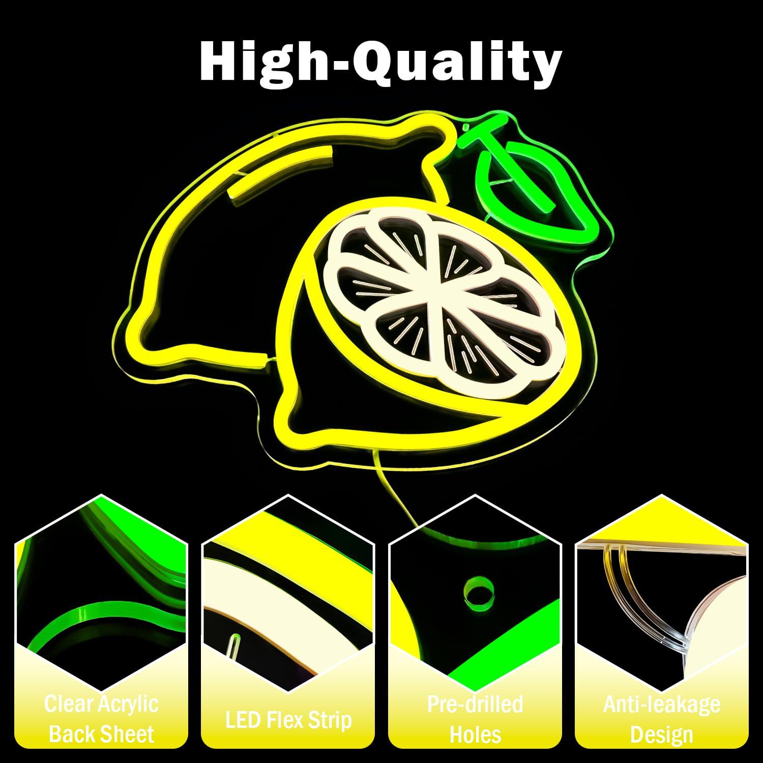Lemon Neon Sign Dimmable LED L - Home Bar And Kitchen recension och pris