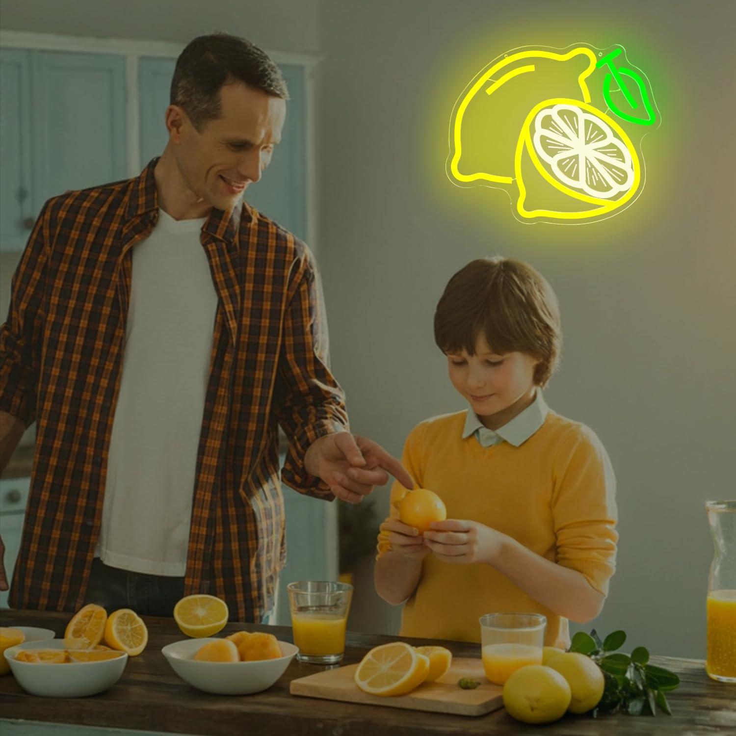 Lemon Neon Sign Dimmable LED L - Home Bar And Kitchen recension och pris