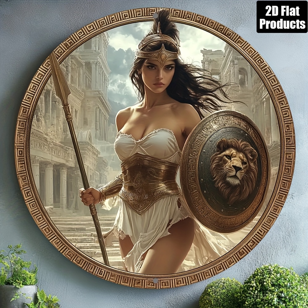 Vintage Greek Warrior Round Al - Home Bar And Kitchen recension och pris