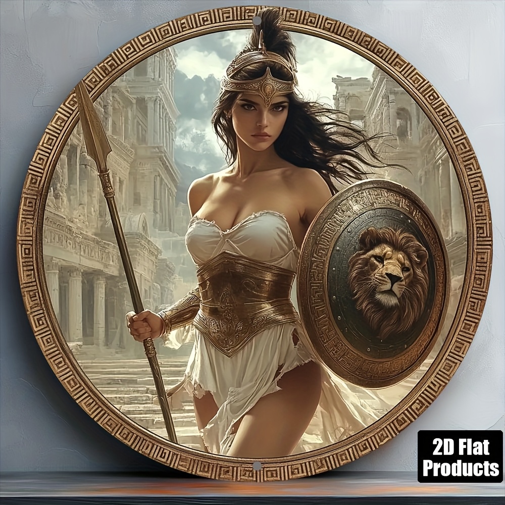 Vintage Greek Warrior Round Al - Home Bar And Kitchen recension och pris