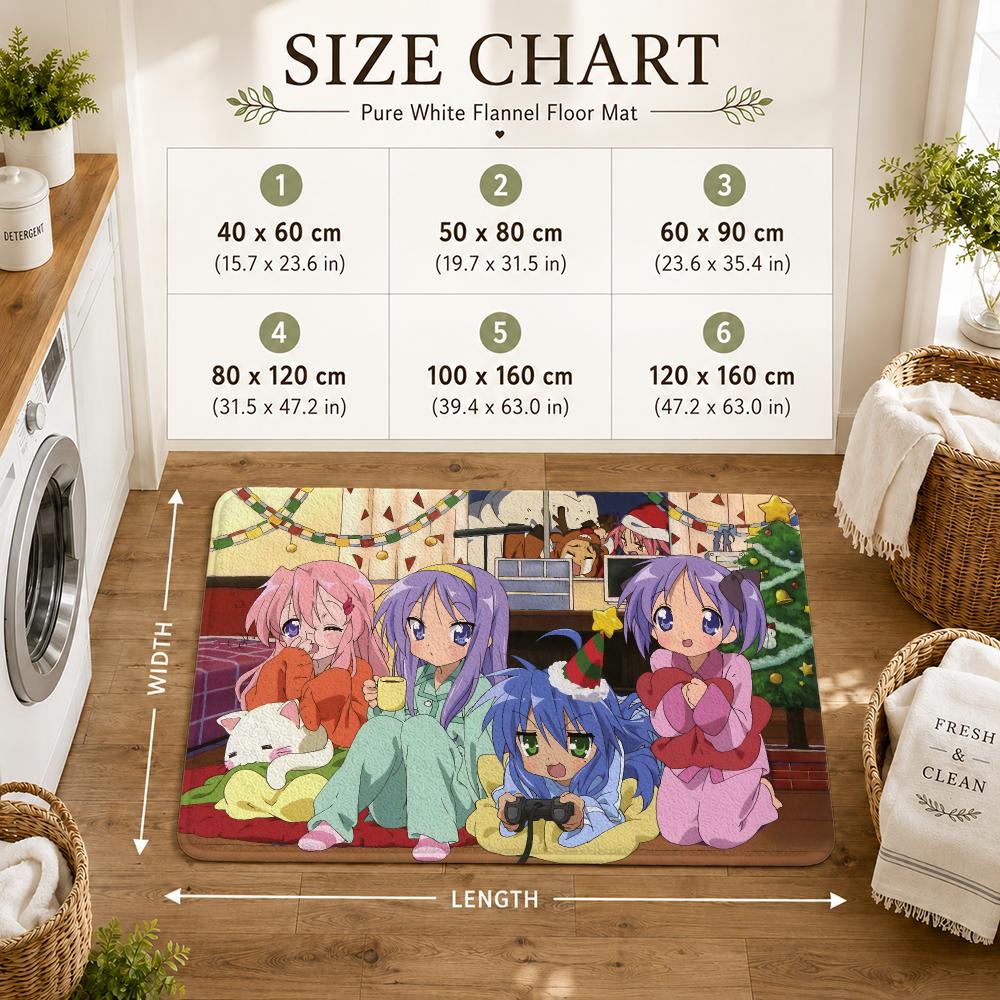 Anime Lucky Star Floor Mat Fla - Home Bar And Kitchen recension och pris