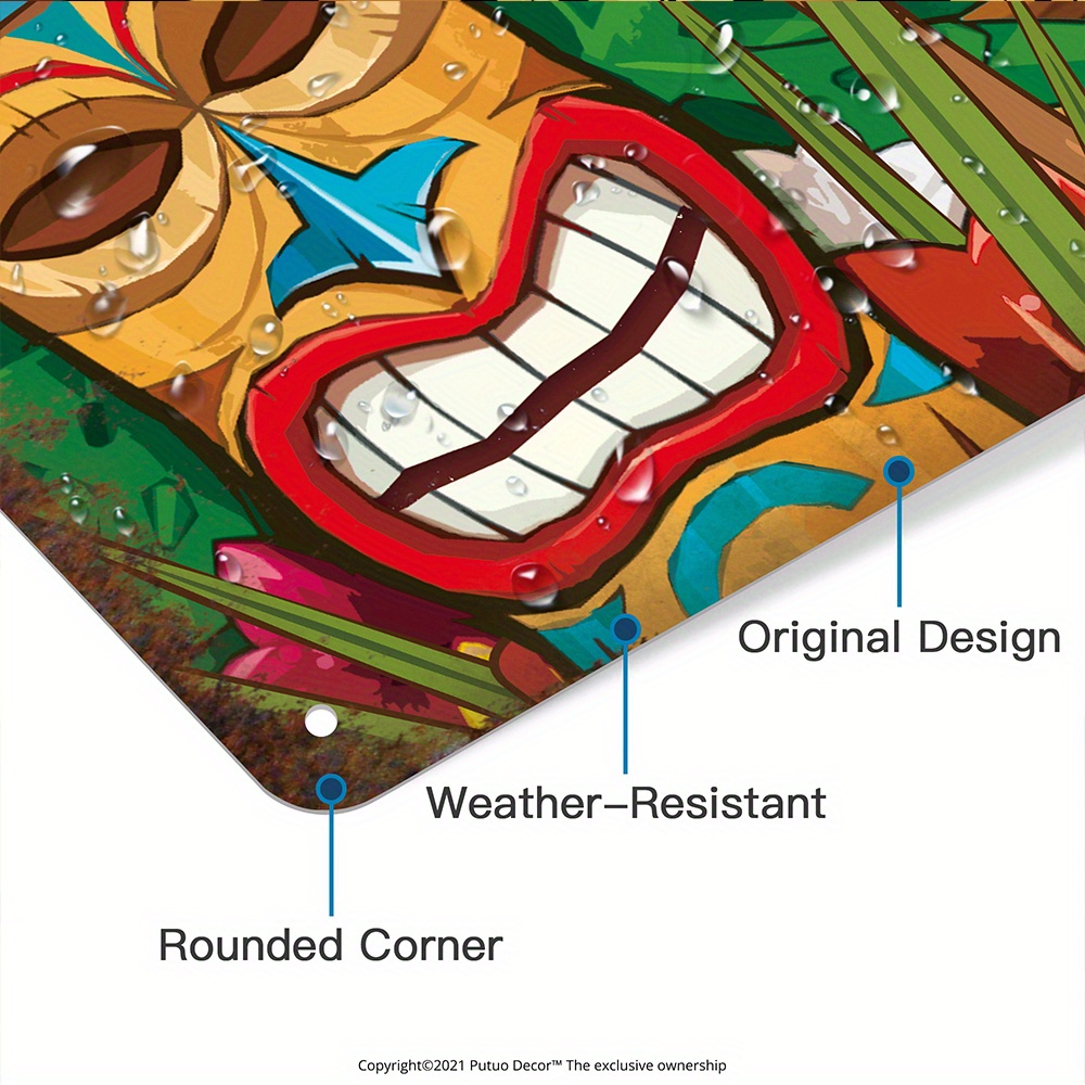 Custom  Decor Tiki Bar Sign, P - Home Bar And Kitchen recension och pris