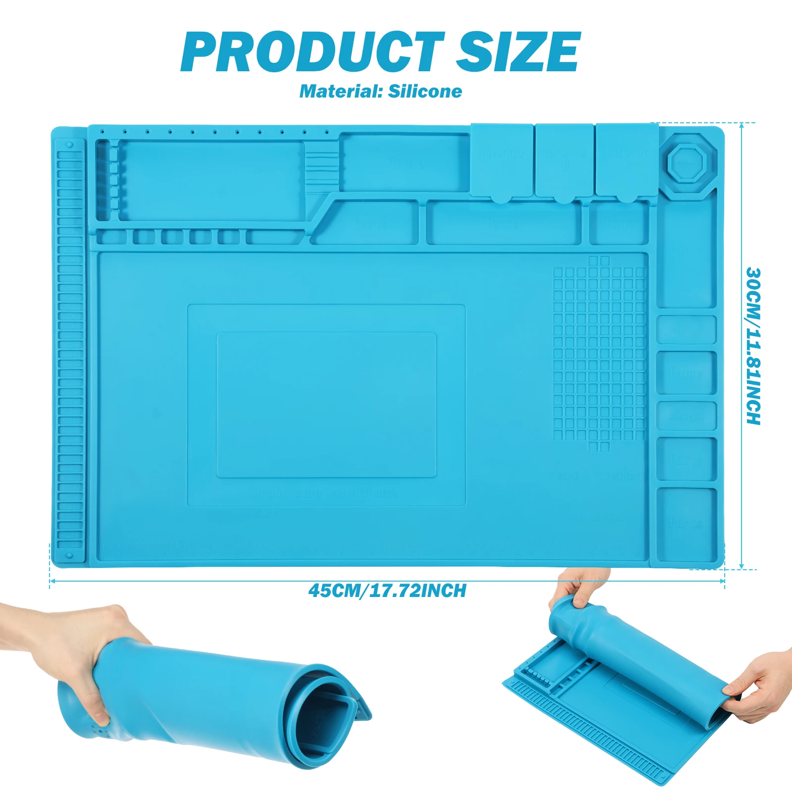 45x30cm Silicone Soldering Mat - Bar Mat Rubber recension och pris
