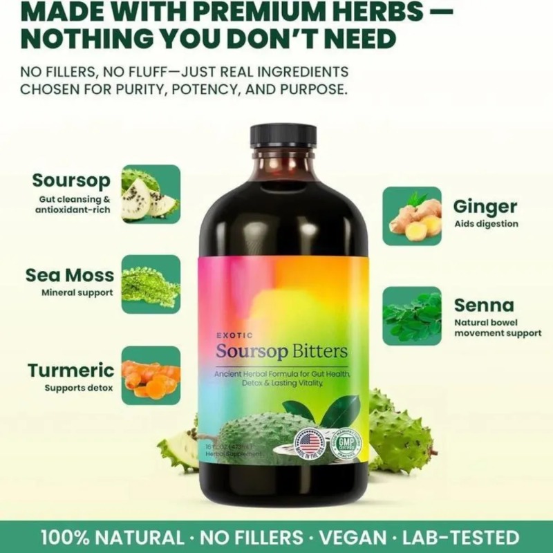 Soursop Bitters Liquid 16 Fl O - Bitters Bottle Set recension och pris