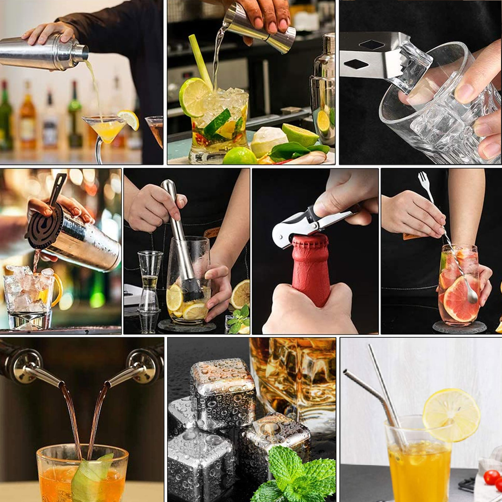 Cocktail Making Set Shaker Sta - Cocktail Recipe Book recension och pris